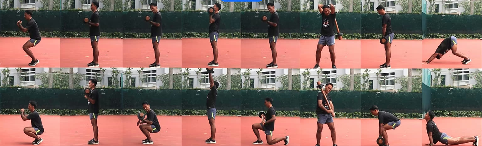 Sequence showing the start and end position of all 8 R.O.A.R strength stations